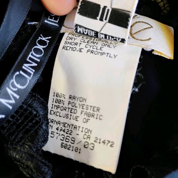 Vtg Cache Dress Womens 6/8 Black Evening Cutout Prom Formal Wedding Whimsigoth - Picture 11 of 16